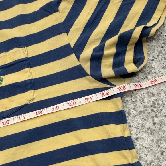 Polo Ralph Lauren Blue and Yellow Striped Tee Mens Large Classic Fit - Picture 4 of 6